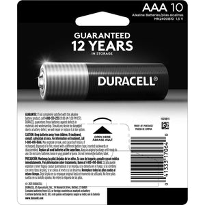 Duracell Coppertop AAA Batteries with Power Boost Ingredients, 10 Count, Long-Lasting Alkaline Power for Household Devices