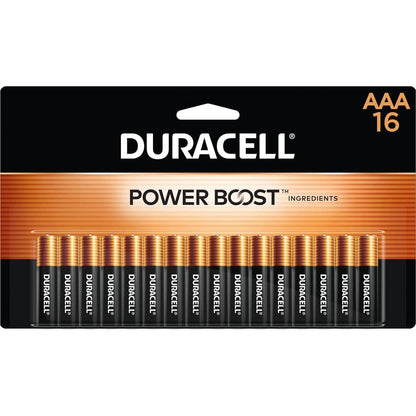 DURACELL Duracell Coppertop AAA Batteries With Power Boost Ingredients, 16 Count Pack Triple A Battery With Long-lasting Power, Alkaline AAA Battery For Household And Office Devices