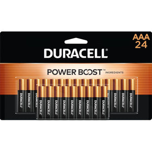 Duracell Coppertop AAA Batteries with Power Boost Ingredients, Long-Lasting Power, 24 Count Pack, Alkaline AAA Battery for Household & Office Devices