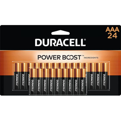 Duracell Coppertop AAA Batteries with Power Boost Ingredients, Long-Lasting Power, 24 Count Pack, Alkaline AAA Battery for Household & Office Devices