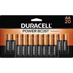 DURACELL Duracell Coppertop AA Batteries With Power Boost Ingredients, 20 Count Pack Double A Battery With Long-lasting Power, Alkaline AA Battery For Household And Office Devices