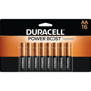 DURACELL Duracell Coppertop AA Batteries With Power Boost Ingredients, 16 Count (Pack Of 1), Double A Battery With Long-lasting Power, Alkaline AA Battery For Household And Office Devices
