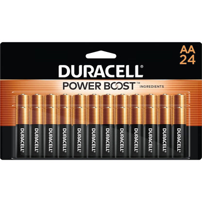Duracell Coppertop AA Batteries with Power Boost Ingredients, 24 Count, Alkaline AA Battery, Long-Lasting Power for Household & Office Devices