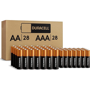 Duracell Coppertop AA & AAA Batteries, 56 Count, Includes 28 AA & 28 AAA, Reliable Power for Household & Office Devices