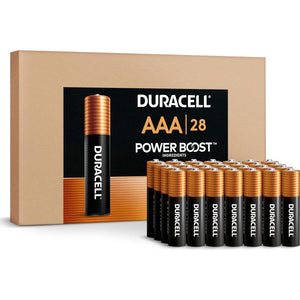 DURACELL Duracell Coppertop AAA Batteries With Power Boost Ingredients, 28 Count (Pack Of 1). Re-closable Pack For Quick, Easy Access And Organized Storage. Triple A Battery With Long-lasting Power