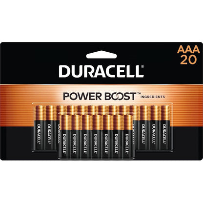 Duracell Coppertop AAA Batteries, Power Boost Ingredients, 20 Count, Long-Lasting Power for Household & Office Devices