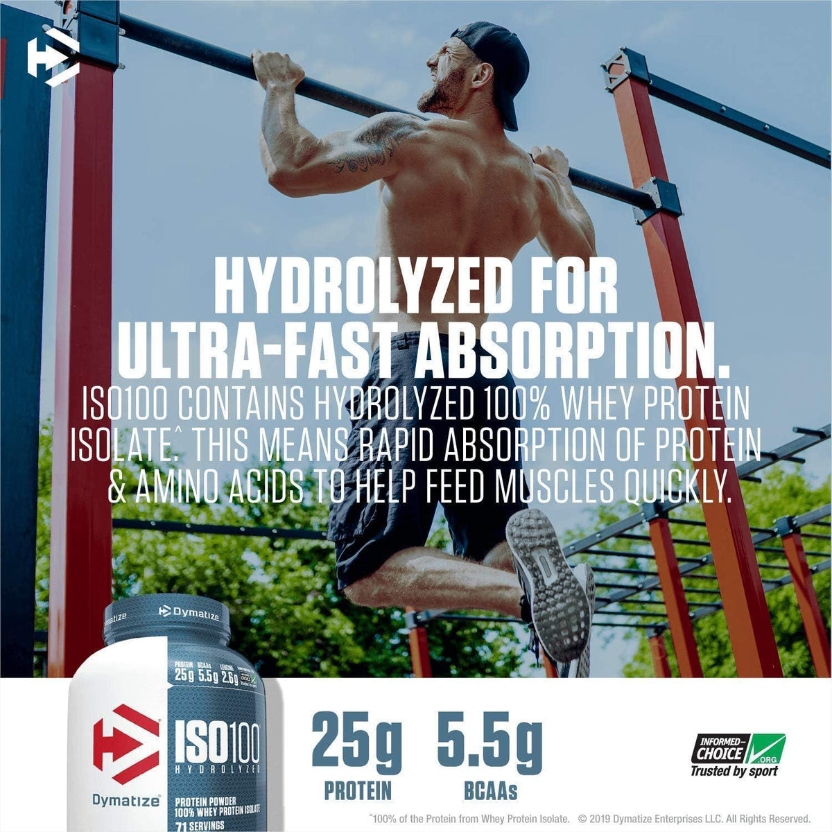 Dymatize ISO 100 Whey Protein Powder With 25g Of Hydrolyzed 100% Whey Isolate, Vanilla 5 Pound, Package May Vary,
