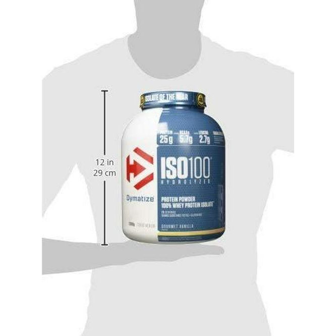 Dymatize ISO 100 Whey Protein Powder With 25g Of Hydrolyzed 100% Whey Isolate, Vanilla 5 Pound, Package May Vary,