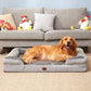 Eheyciga Orthopedic Dog Bed for Extra Large Dogs XL Waterproof Memory Foam Couch Style with Removable Grey Cover