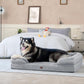Eheyciga Orthopedic Dog Bed for Extra Large Dogs XL Waterproof Memory Foam Couch Style with Removable Grey Cover