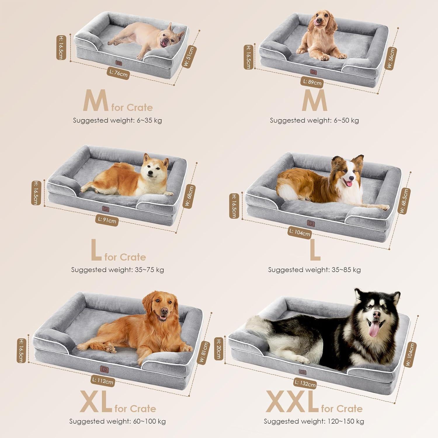 Eheyciga Dog Bed EHEYCIGA Orthopedic Dog Beds For Large Dogs With - Main Image