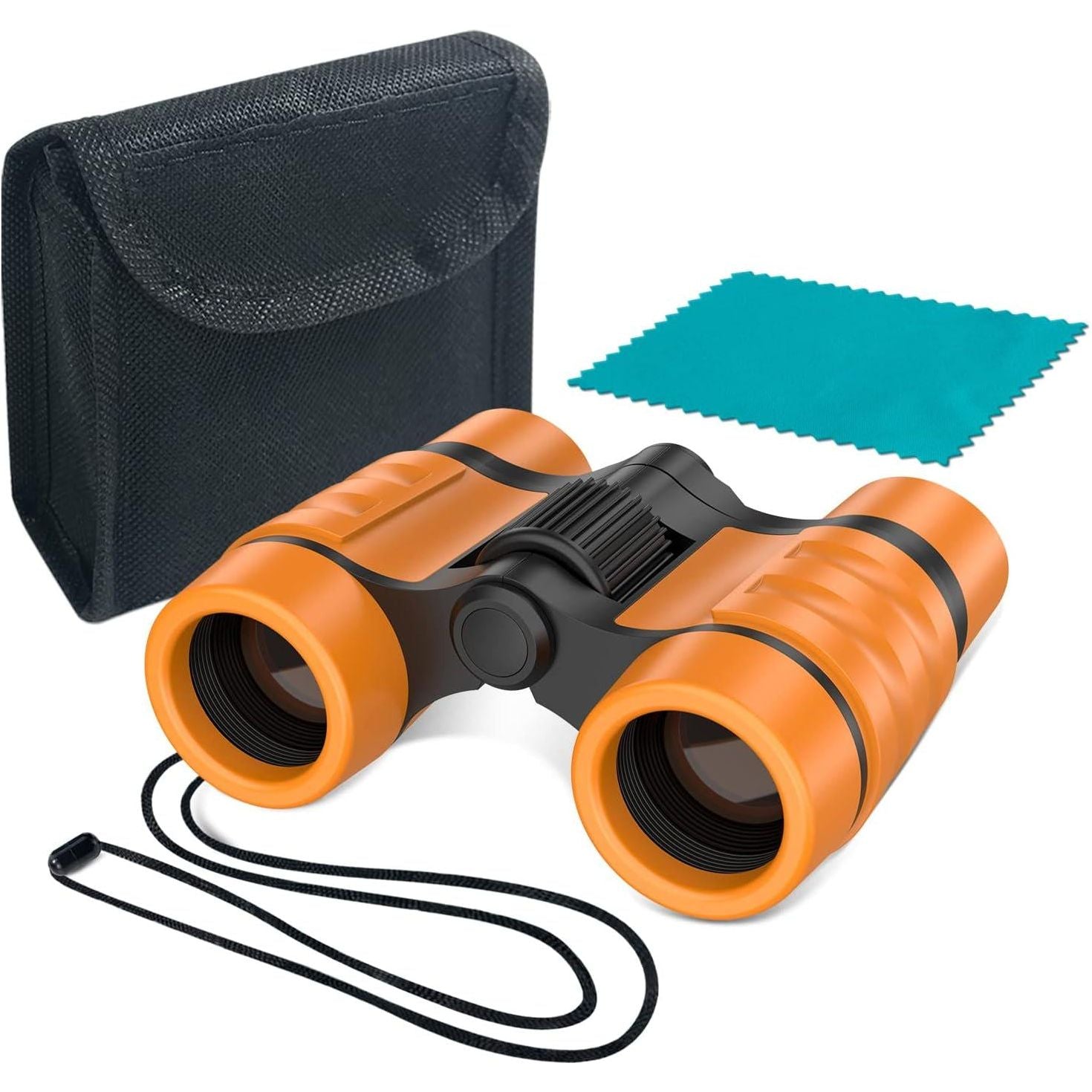 ESSENSON Binoculars For Kids Toys Gifts For Age 3-12 Years Old Boys Girls Kids Telescope Outdoor Toys For Sports And Outside Play Hiking, Bird Watching, Travel, Camping, Birthday Presents (Orange),