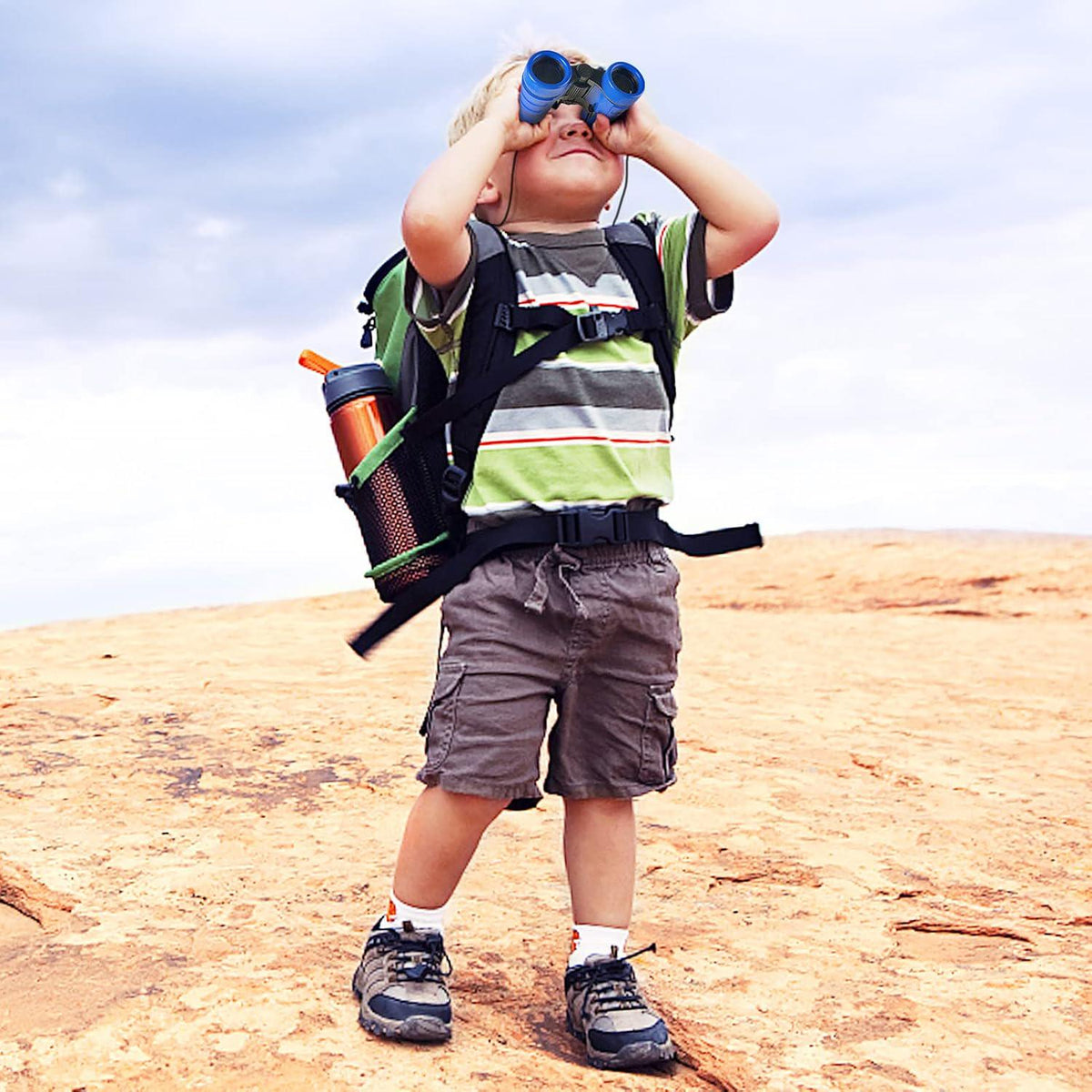 ESSENSON Binoculars For Kids Toys Gifts For Age 3-12 Years Old Boys Girls Kids Telescope Outdoor Toys For Sports And Outside Play Hiking, Bird Watching, Travel, Camping, Birthday Presents (Dark Blue),