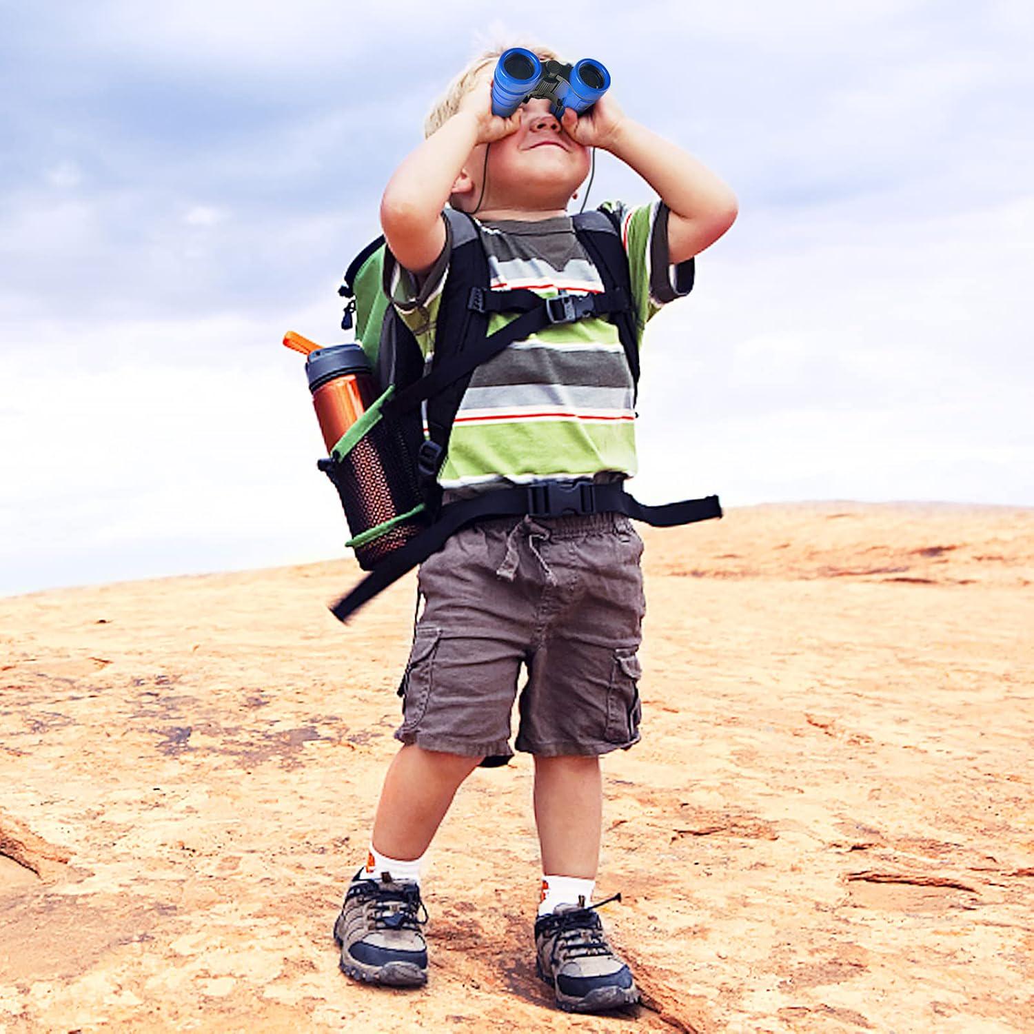 ESSENSON Binoculars For Kids Toys Gifts For Age 3-12 Years Old Boys Girls Kids Telescope Outdoor Toys For Sports And Outside Play Hiking, Bird Watching, Travel, Camping, Birthday Presents (Dark Blue),