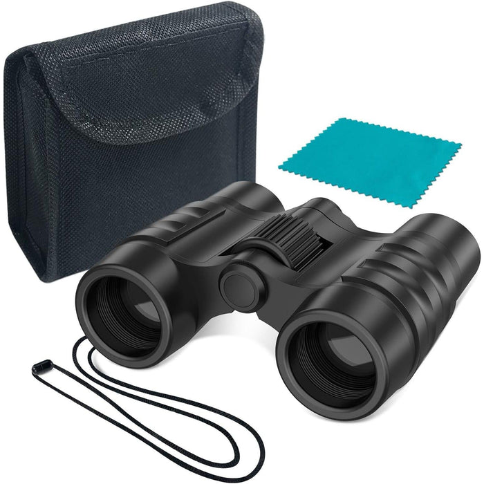Essenson Binoculars for Kids, Outdoor Toys, Gift for Boys & Girls Ages 3-12, Hiking, Bird Watching, Camping (Black)