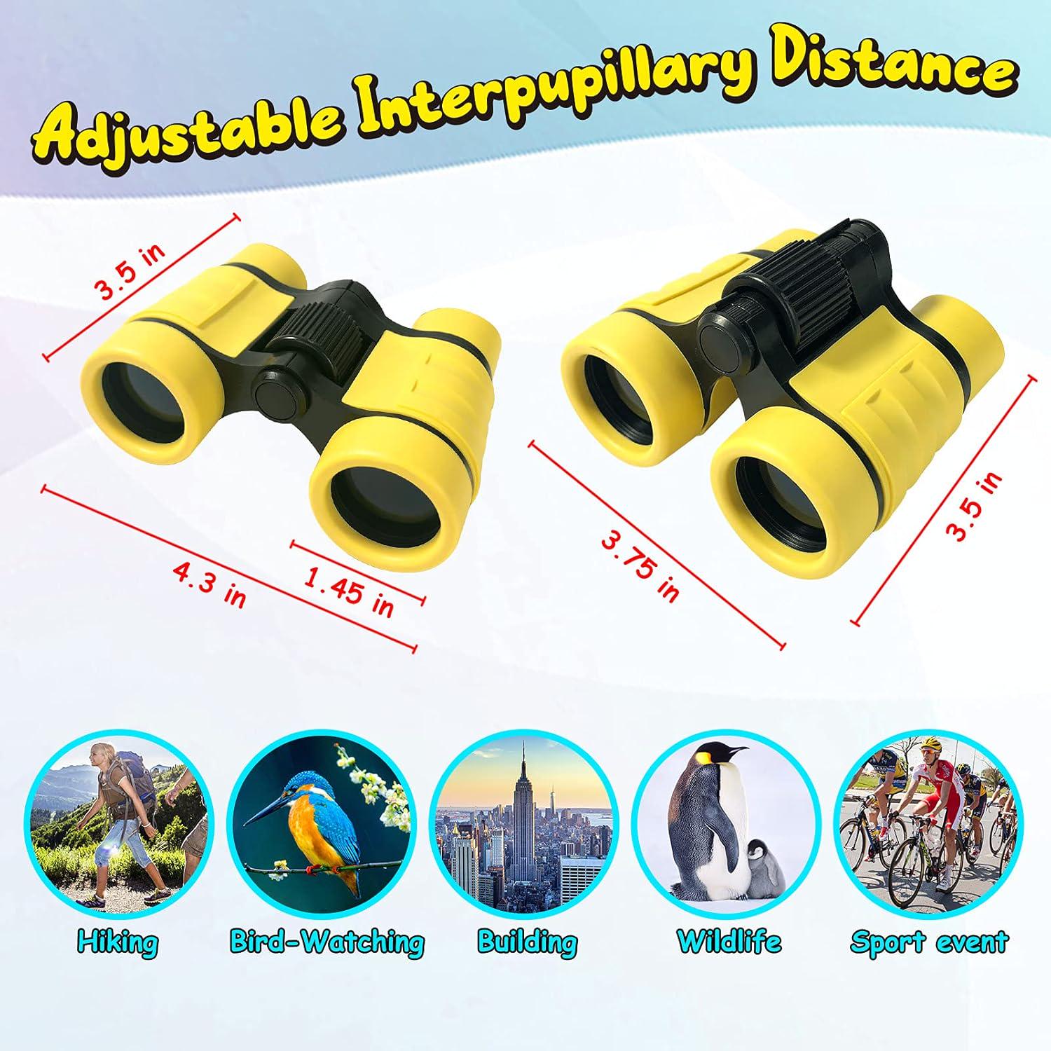 ESSENSON Binoculars For Kids Toy Gift For 3 4 5 6 7 8+ Year Old Boys Girls Kids Telescope Outdoor Toys For Sports And Outside Play Hiking, Bird Watching, Travel, Camping, Birthday Presents(Yellow),