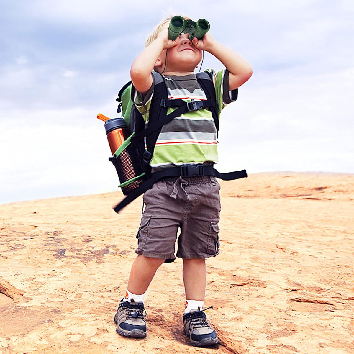 ESSENSON Binoculars For Kids Toy Gift For 3 4 5 6 7 8+ Year Old Boys Girls Kids Telescope Outdoor Toys For Sports And Outside Play Hiking, Bird Watching, Travel, Camping, Birthday Presents(Green),