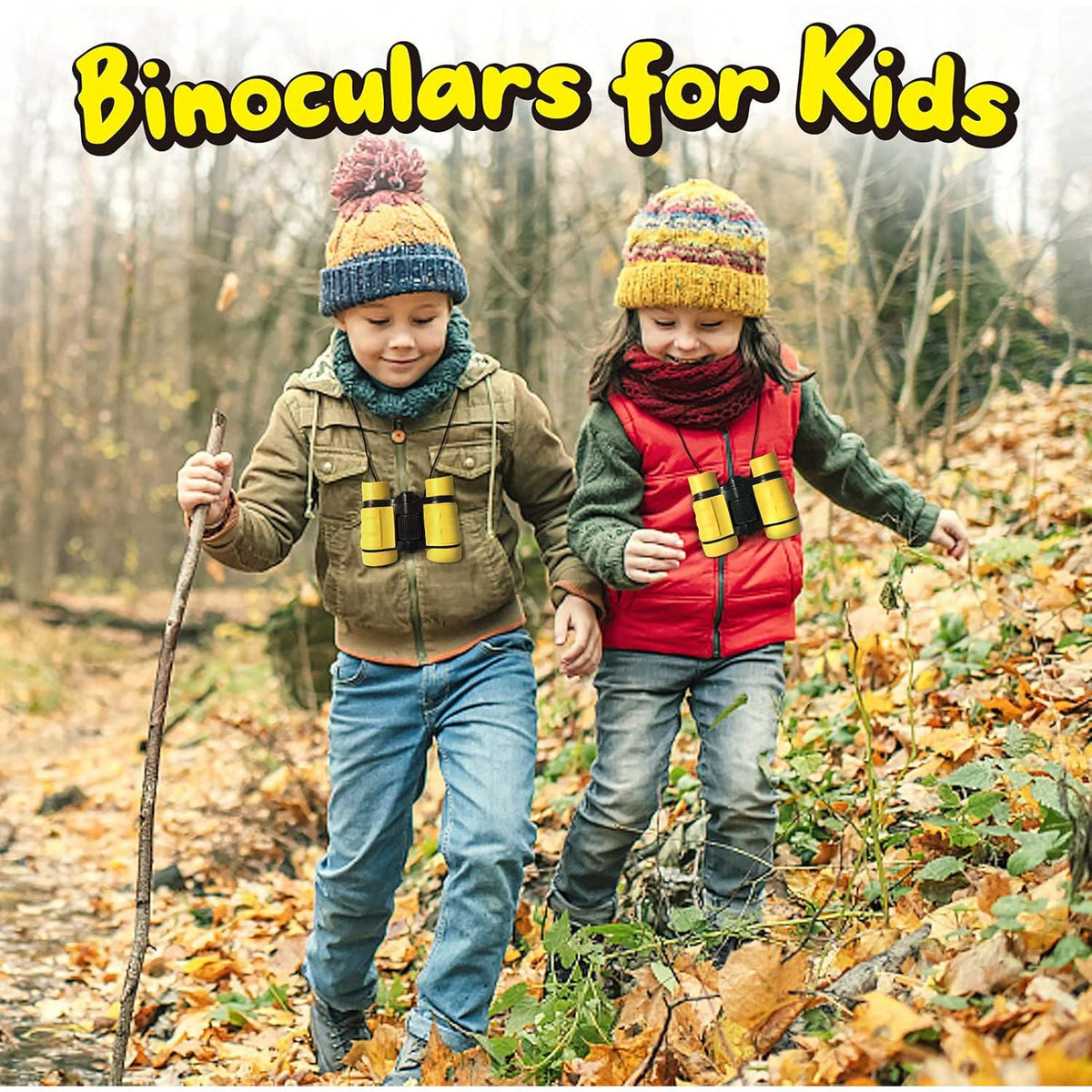 ESSENSON Binoculars For Kids Toy Gift For 3 4 5 6 7 8+ Year Old Boys Girls Kids Telescope Outdoor Toys For Sports And Outside Play Hiking, Bird Watching, Travel, Camping, Birthday Presents(Yellow),