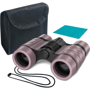 ESSENSON Binoculars For Kids Toys Gifts For Age 3-12 Years Old Boys Girls Kids Telescope Outdoor Toys For Sports And Outside Play Hiking, Bird Watching, Travel, Camping, Birthday Presents (Ice Rose),