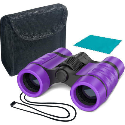 ESSENSON Binoculars For Kids Toys Gifts For Age 3-12 Years Old Boys Girls Kids Telescope Outdoor Toys For Sports And Outside Play Hiking, Bird Watching, Travel, Camping, Birthday Presents (Purple),