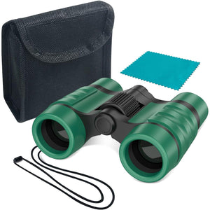 ESSENSON Binoculars For Kids Toys Gifts For Age 3-12 Years Old Boys Girls Kid Telescope Outdoor Toys For Sport And Outside Play Hiking, Bird Watching, Travel, Camping, Birthday Presents (Forest Green),