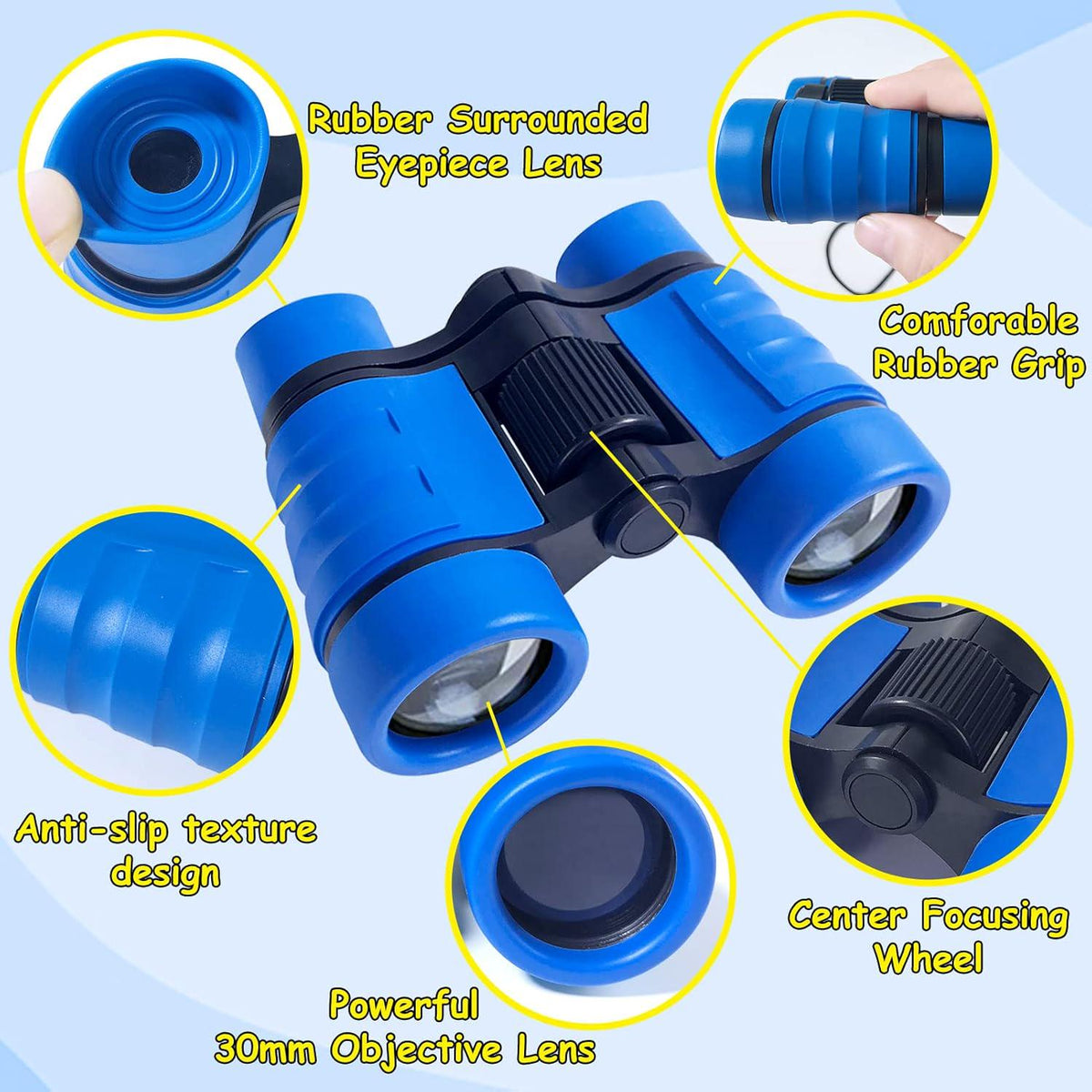 ESSENSON Binoculars For Kids Toys Gifts For Age 3-12 Years Old Boys Girls Kids Telescope Outdoor Toys For Sports And Outside Play Hiking, Bird Watching, Travel, Camping, Birthday Presents (Dark Blue),