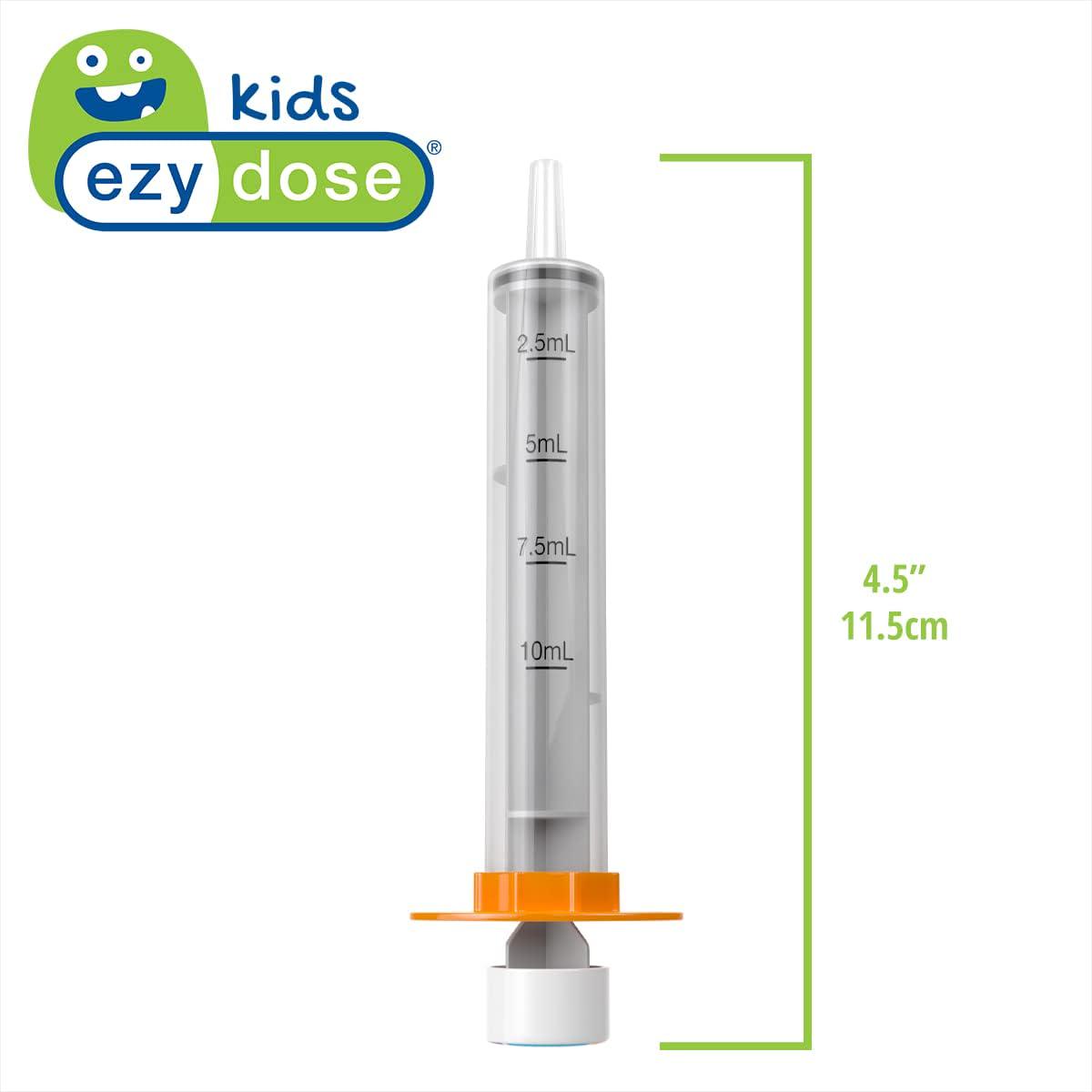 EZY DOSE Kids Baby Oral Syringe And Dispenser, True Easy Design For Liquid Medicine, Easy To Control, 10 ML/2 TSP Color Coded, BPA Free,
