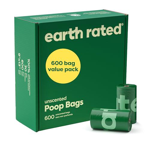 Earth Rated Dog Poop Bags 600 Ct Unscented Leak Proof Thick Refill Rolls for All Size Dogs