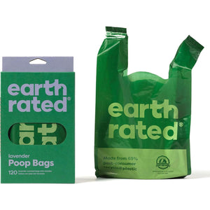 Earth Rated Dog Poop Bags with Handles, Lavender Scented, Leakproof, 120 Count