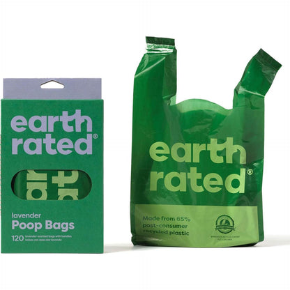 Earth Rated Dog Poop Bags with Handles, Lavender Scented, Leakproof, 120 Count