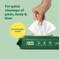 Earth Rated Pet Wipes, 400 Ct, Hypoallergenic Grooming Wipes for Dogs & Cats, Unscented