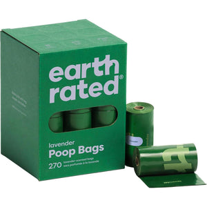 Earth Rated Dog Poop Bags 270 Count Lavender Scented Thick Leak Proof Refill Rolls Waste Pick Up Bags