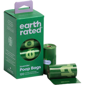 Earth Rated Lavender Scent Dog Poop Bags Leak Proof Extra Thick 120 Count Rolls