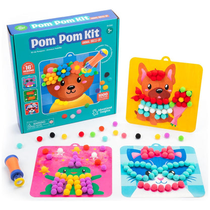 Educational Insights Pom Pom Kit Arts and Crafts for Kids Ages 5 DIY Sensory Activity