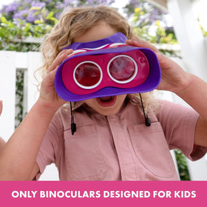 Educational Insights GeoSafari Jr. Kidnoculars Pink Binoculars For Toddlers And Kids, Gift For Toddlers Ages 3+,