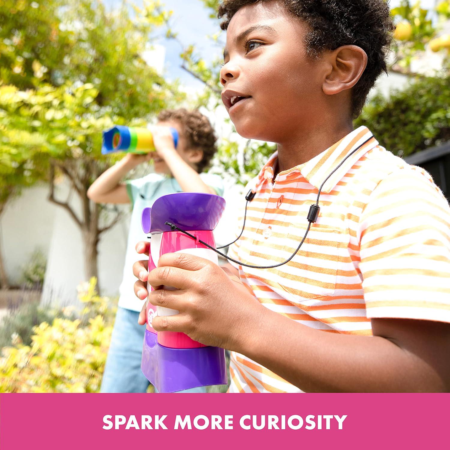 Educational Insights GeoSafari Jr. Kidnoculars Pink Binoculars For Toddlers And Kids, Gift For Toddlers Ages 3+,