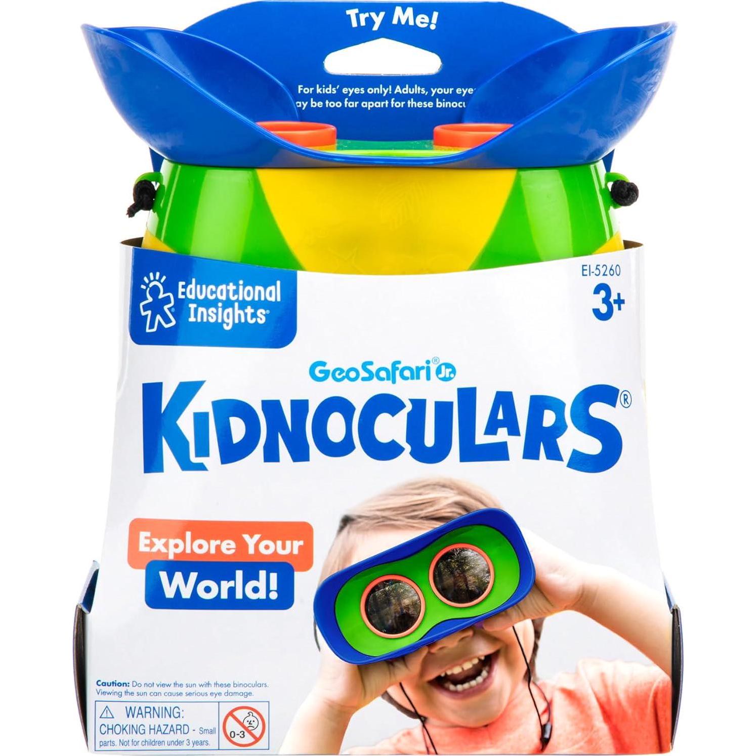 Educational Insights GeoSafari Jr. Kidnoculars - Binoculars For Kids Ages 3+, STEM And Outdoor Toys For Toddlers, Gifts For Toddlers, Educational Toys For Kids,