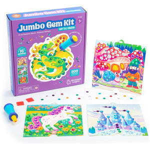 Educational Insights Jumbo Gem Art Kit for Kids Diamond Painting Craft Set Ages 5 and Up