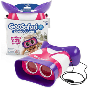 Educational Insights GeoSafari Jr. Kidnoculars Pink Binoculars For Toddlers And Kids, Gift For Toddlers Ages 3+,