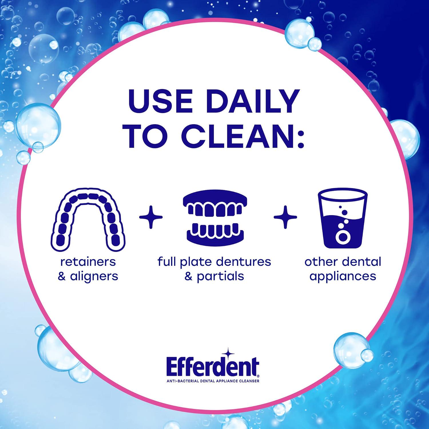 Efferdent Denture Cleanser Tablets, Complete Clean, Cleanser For Retainer And Dental Appliances, 44 Tablets,