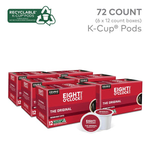 Eight O'Clock Coffee Eight O'Clock Coffee The Original, Keurig Single Serve K-Cup Pods, Medium Roast, 72 Count (6 Packs Of 12)