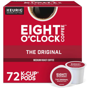 Eight O'Clock Coffee Eight O'Clock Coffee The Original, Keurig Single Serve K-Cup Pods, Medium Roast, 72 Count (6 Packs Of 12)