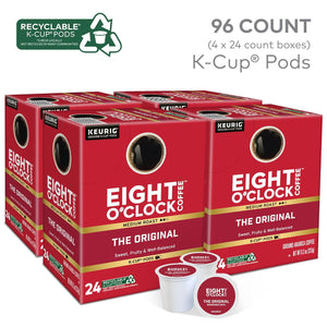 Eight O'Clock Coffee Eight O'Clock Coffee The Original Keurig Single-Serve K-Cup Pods, Medium Roast Coffee, 96 Count (4 Packs Of 24)
