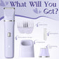 Risina Electric Razors For Women - Wet/Dry Womens Electric Shaver For Legs, Replaceable Body Hair Blade Heads&Hair Remover For Face Head, No Nick, No Cut, No Razor Burn, Purple