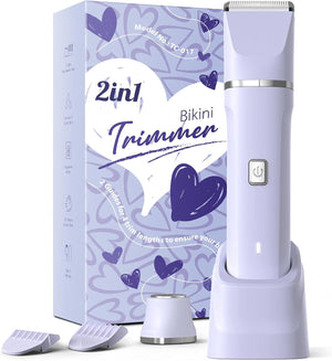 Risina Electric Razors For Women - Wet/Dry Womens Electric Shaver For Legs, Replaceable Body Hair Blade Heads&Hair Remover For Face Head, No Nick, No Cut, No Razor Burn, Purple