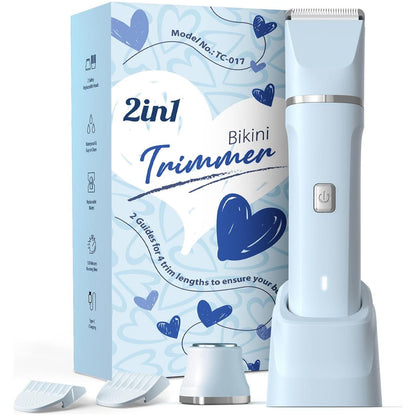 Risina Electric Shaver For Women - Body Hair Trimmer Shaver For Women's Grooming, Wet And Dry Use Groomer, Dusk Razor For Women, Ladies Electric Razors For Legs, Female Trimmer For Private Area, Blue