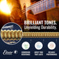 Elixir Strings, Acoustic Guitar Strings, Phosphor Bronze With NANOWEB Coating, Longest-Lasting Rich And Full Tone With Comfortable Feel, 6 String Set, Light 12-53,