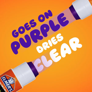 Elmer's Disappearing Purple School Glue Sticks, Washable, 22 Grams, 30 Count,
