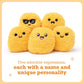 Relatable Emotional Support Chicken Nuggets Plush Toy Set 5 Soft Toys with Basket