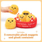 Relatable Emotional Support Chicken Nuggets Plush Toy Set 5 Soft Toys with Basket